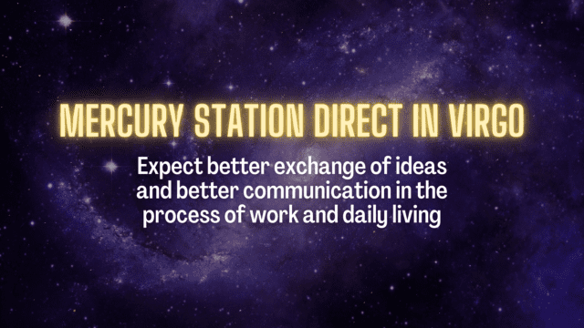 Mercury Station Direct in Virgo