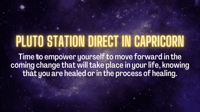 Pluto Station Direct in Capricorn