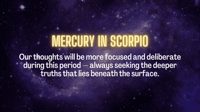 Mercury In Scorpio